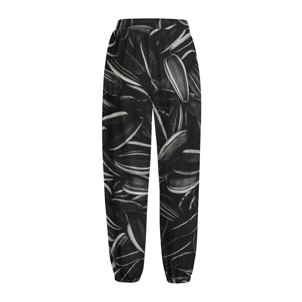Sunflower Seeds Print Fleece Lined Knit Pants