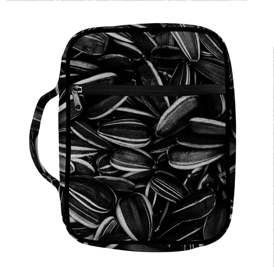 Sunflower Seeds Print Front Pocket Bible Bag
