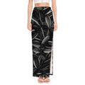 Sunflower Seeds Print High Slit Maxi Skirt