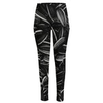 Sunflower Seeds Print High-Waisted Pocket Leggings
