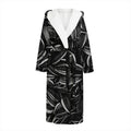 Sunflower Seeds Print Hooded Bathrobe