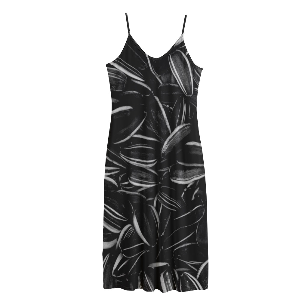 Sunflower Seeds Print Jersey Midi Cami Dress