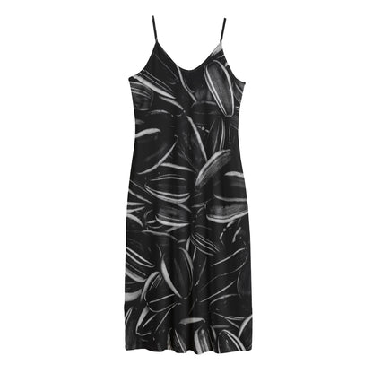 Sunflower Seeds Print Jersey Midi Cami Dress