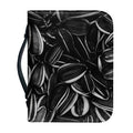 Sunflower Seeds Print Leather Bible Cover