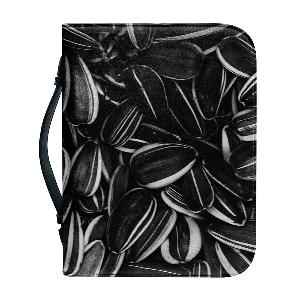 Sunflower Seeds Print Leather Bible Cover