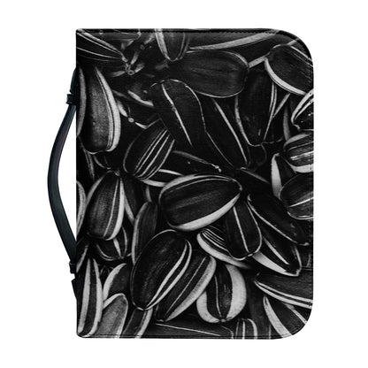 Sunflower Seeds Print Leather Bible Cover