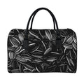 Sunflower Seeds Print Leather Duffel Bag