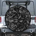 Sunflower Seeds Print Leather Spare Tire Cover