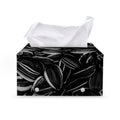 Sunflower Seeds Print Leather Tissue Box Cover
