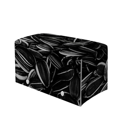 Sunflower Seeds Print Leather Tissue Box Cover