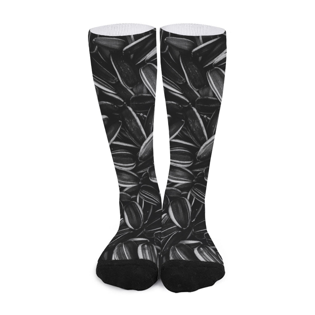 Sunflower Seeds Print Long Socks