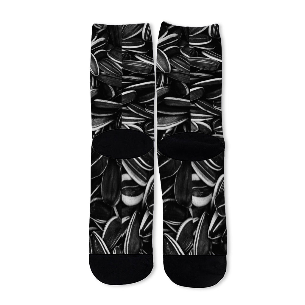 Sunflower Seeds Print Long Socks