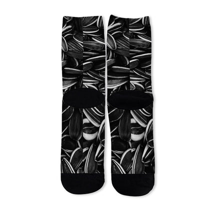 Sunflower Seeds Print Long Socks
