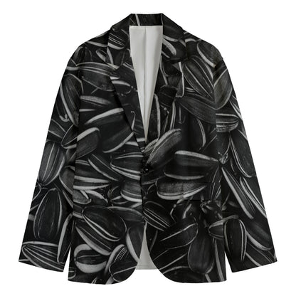 Sunflower Seeds Print Men's Blazer