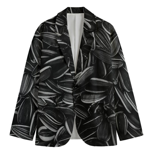 Sunflower Seeds Print Men's Blazer