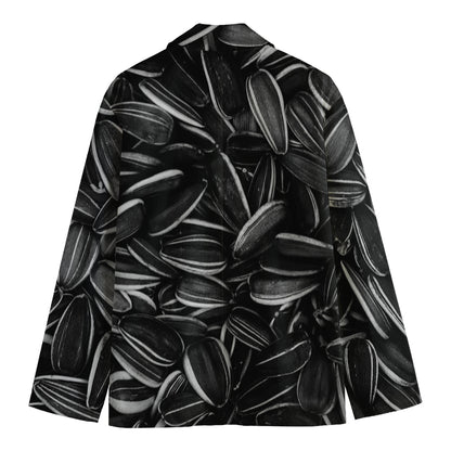 Sunflower Seeds Print Men's Blazer