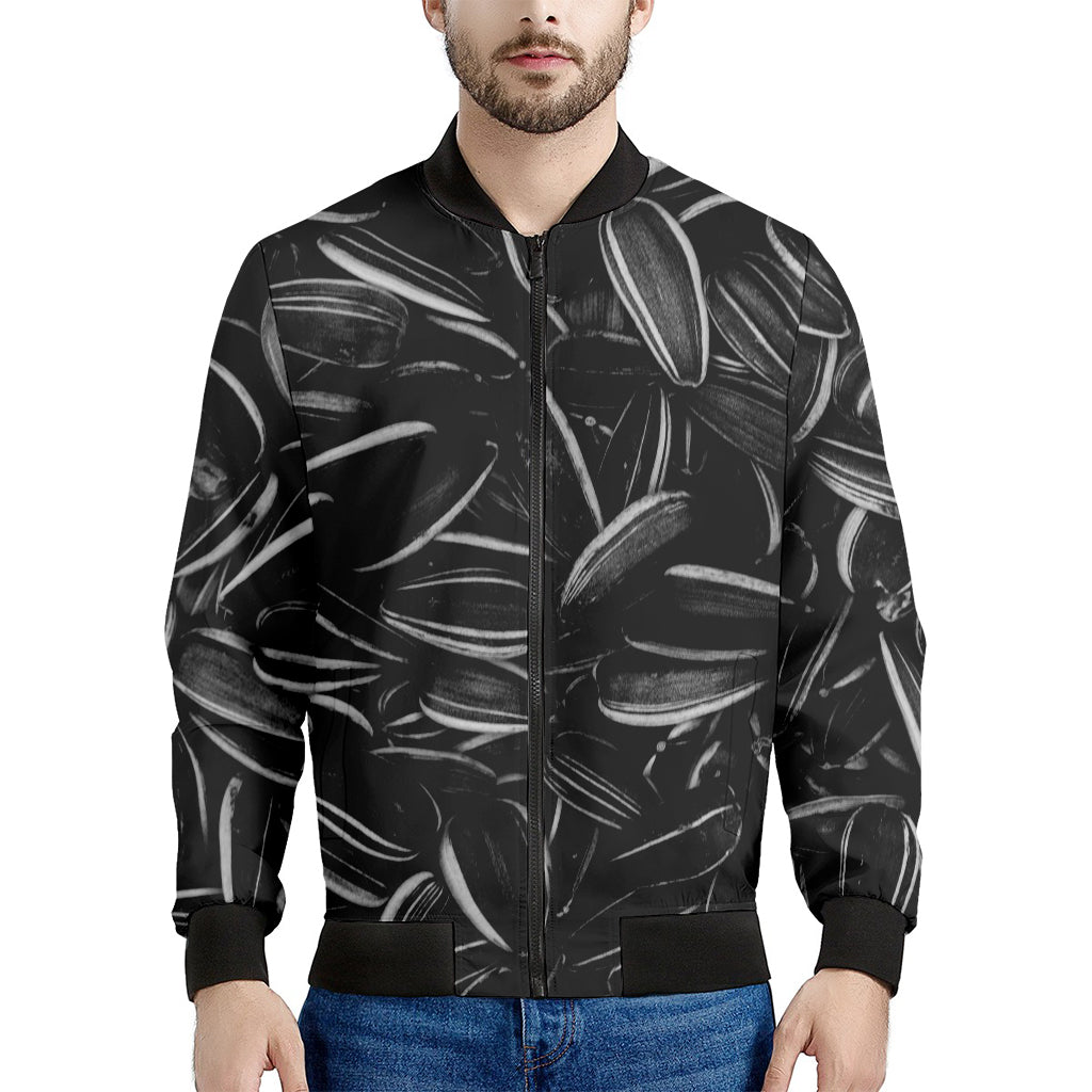Sunflower Seeds Print Men's Bomber Jacket