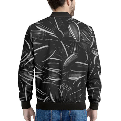 Sunflower Seeds Print Men's Bomber Jacket