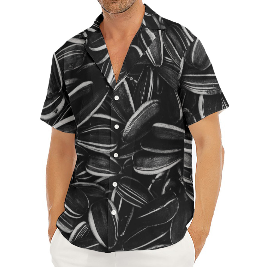 Sunflower Seeds Print Men's Deep V-Neck Shirt