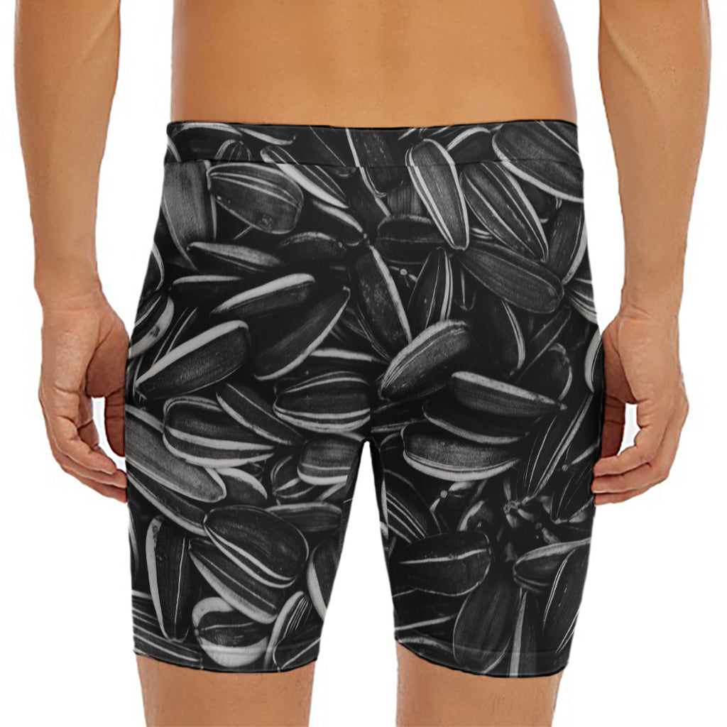 Sunflower Seeds Print Men's Long Boxer Briefs