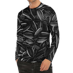 Sunflower Seeds Print Men's Long Sleeve Rash Guard