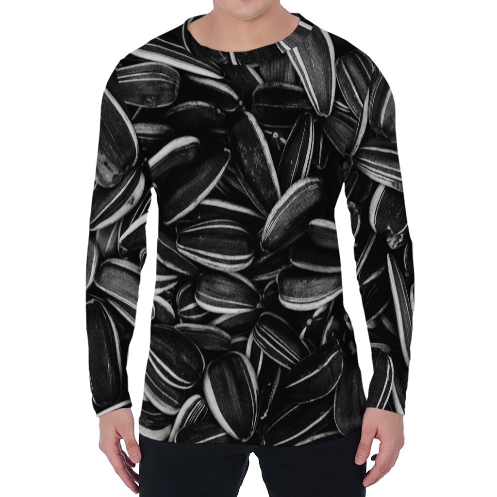 Sunflower Seeds Print Men's Long Sleeve T-Shirt