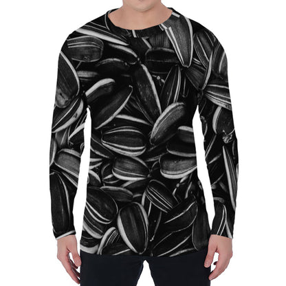 Sunflower Seeds Print Men's Long Sleeve T-Shirt