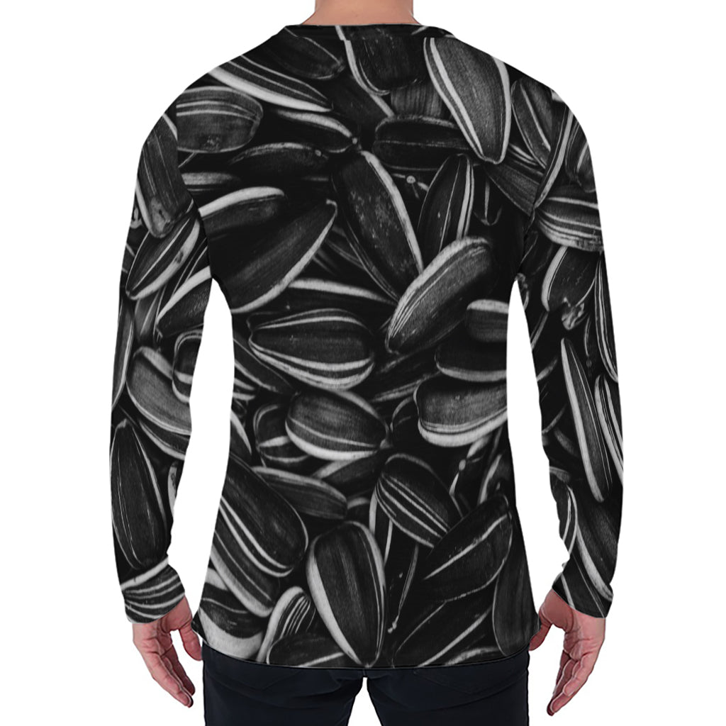 Sunflower Seeds Print Men's Long Sleeve T-Shirt
