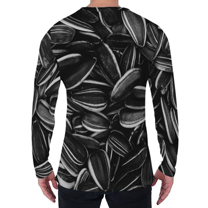 Sunflower Seeds Print Men's Long Sleeve T-Shirt