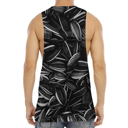 Sunflower Seeds Print Men's Muscle Tank Top