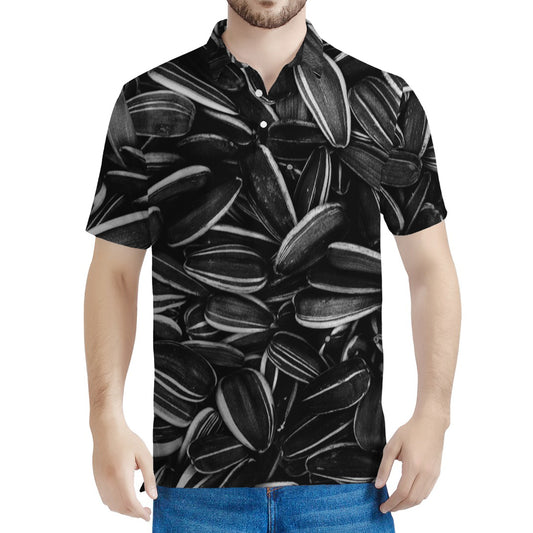 Sunflower Seeds Print Men's Polo Shirt