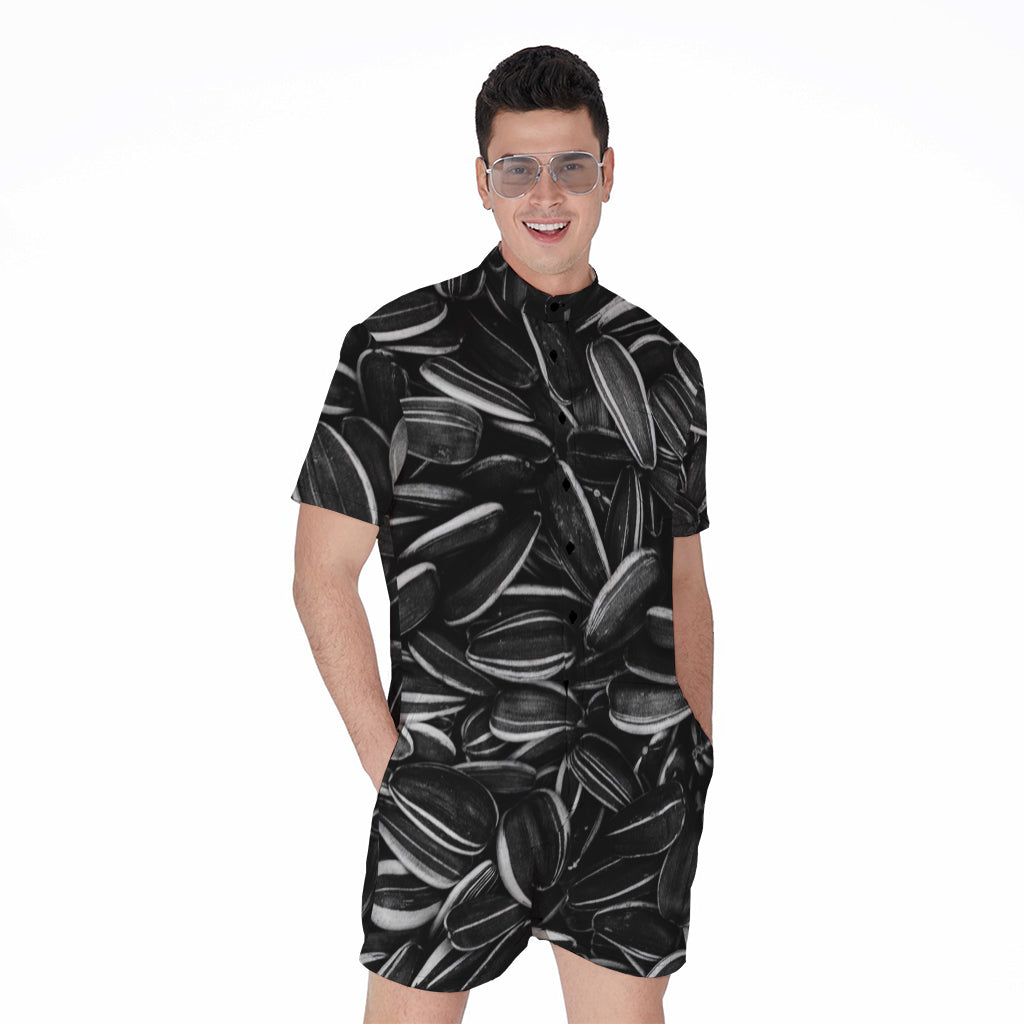 Sunflower Seeds Print Men's Rompers