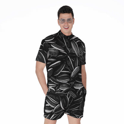Sunflower Seeds Print Men's Rompers