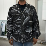 Sunflower Seeds Print Men's Shirt Jacket
