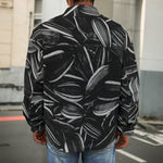 Sunflower Seeds Print Men's Shirt Jacket