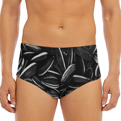 Sunflower Seeds Print Men's Triangle Swim Briefs