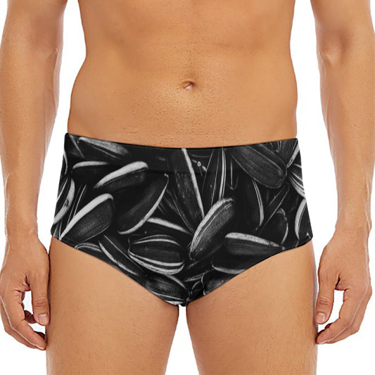 Sunflower Seeds Print Men's Triangle Swim Briefs
