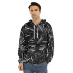 Sunflower Seeds Print Men's Velvet Pullover Hoodie