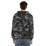 Sunflower Seeds Print Men's Velvet Pullover Hoodie