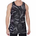 Sunflower Seeds Print Men's Velvet Tank Top