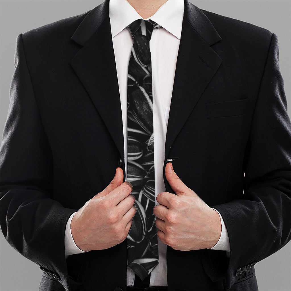 Sunflower Seeds Print Necktie