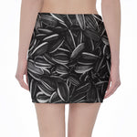 Sunflower Seeds Print Pencil Mini Skirt