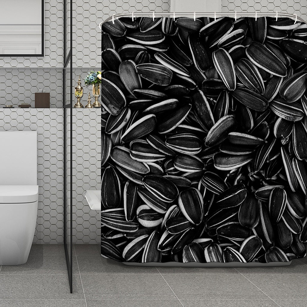 Sunflower Seeds Print Polyester Shower Curtain