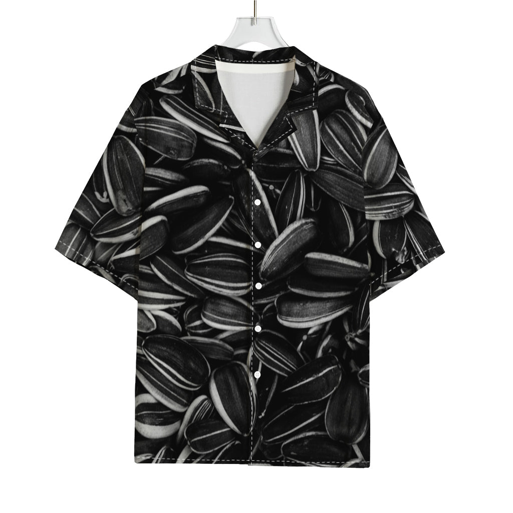 Sunflower Seeds Print Rayon Hawaiian Shirt