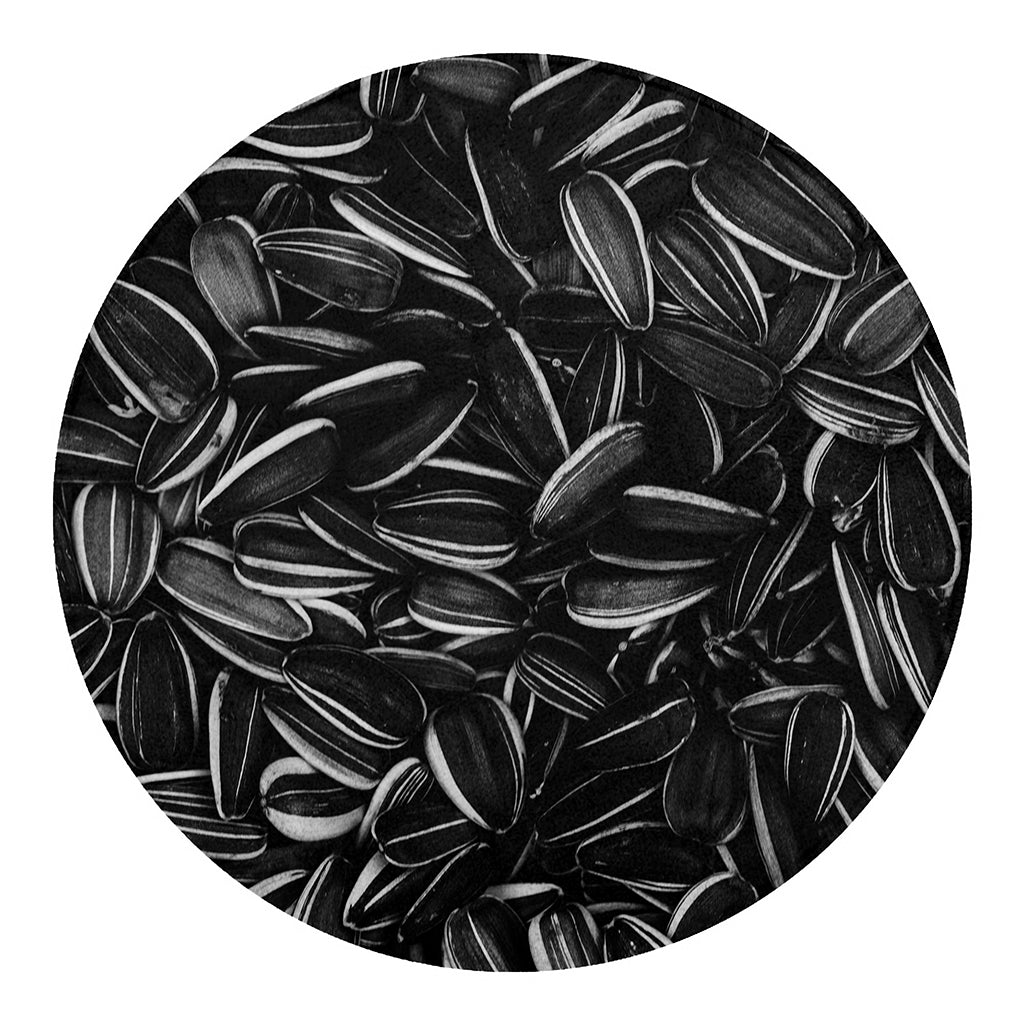 Sunflower Seeds Print Round Blanket