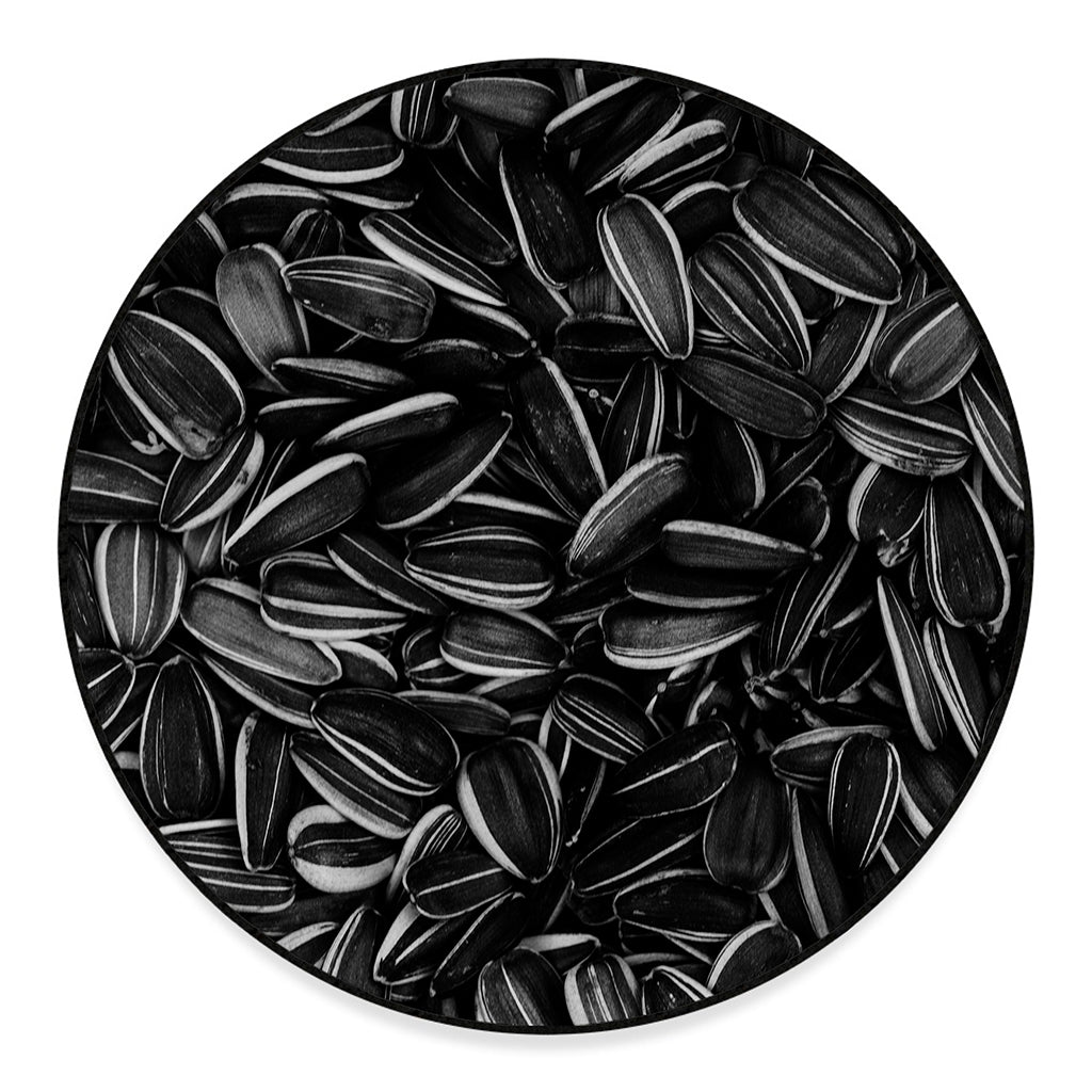 Sunflower Seeds Print Round Floor Mat