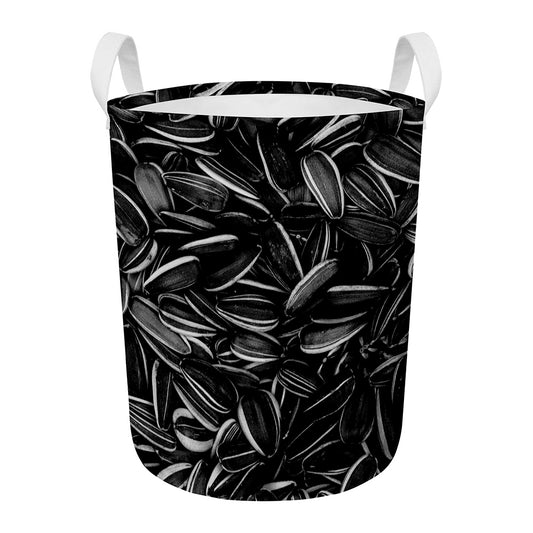 Sunflower Seeds Print Round Laundry Basket