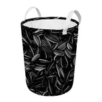 Sunflower Seeds Print Round Laundry Basket