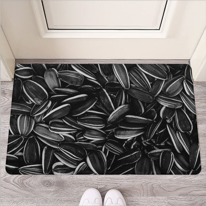 Sunflower Seeds Print Rubber Doormat