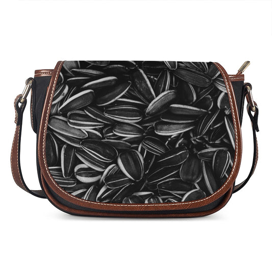 Sunflower Seeds Print Saddle Bag